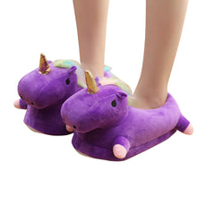 Load image into Gallery viewer, Winter Warm Women Unicorn Slippers Slippers Fluffy Softwares Shoes