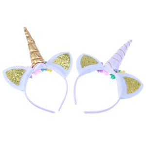 2pcs Unicorn Headband Glitter Unicorn Horn Headbands for Party Favor Supplies