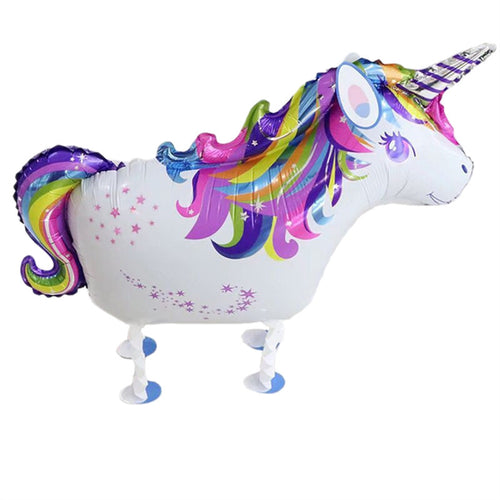 2pcs Unicorn Walking Animal Balloons Aluminum Foil Air Walkers Party Supplies Decorations Kids Toy